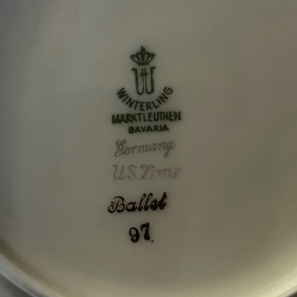 4 Winterling Marktleuthen Bavaria Decorative Dessert Plate Ballet 92 Wheat Gold
